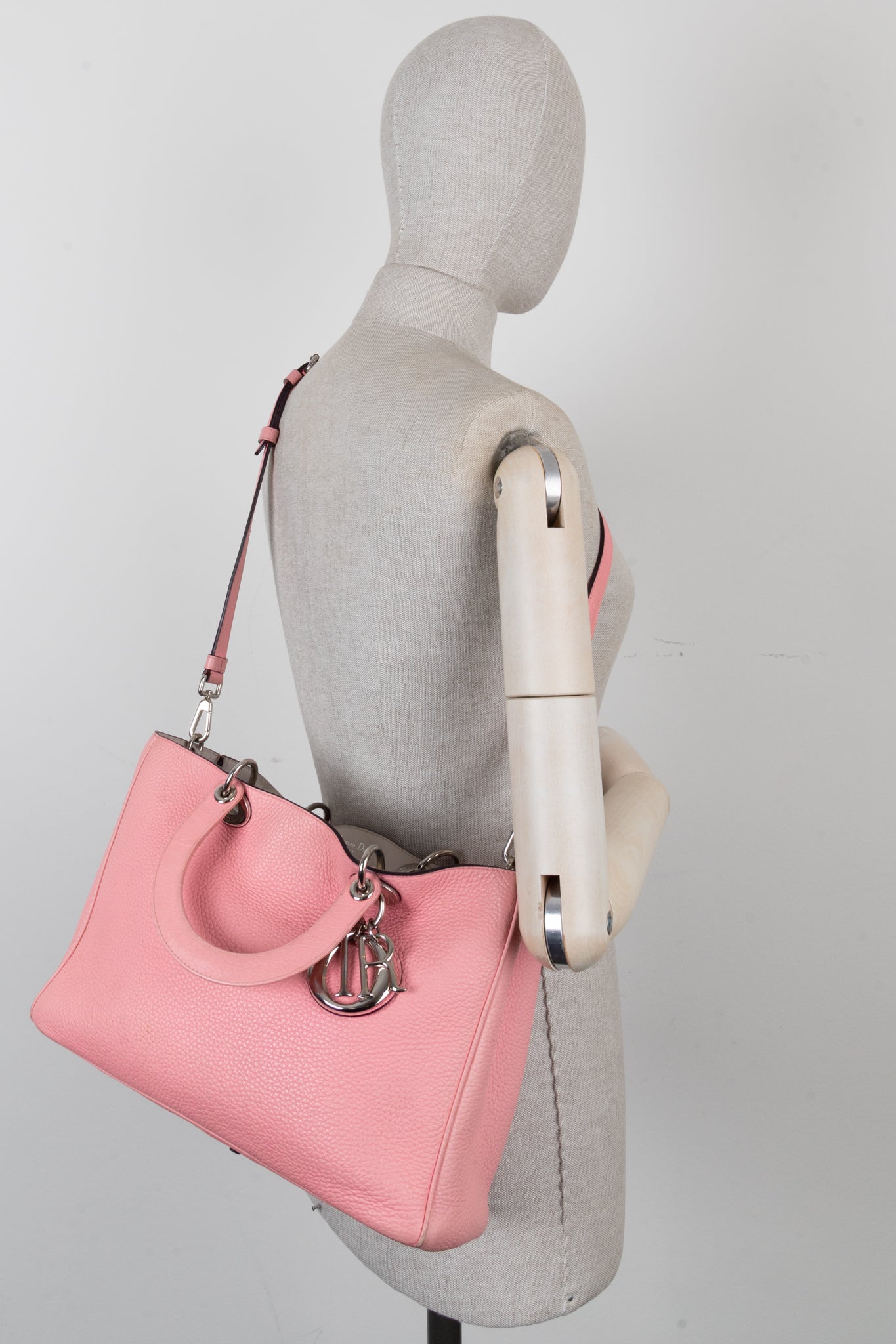 Christian Dior Diorissimo Tote Leather Pink