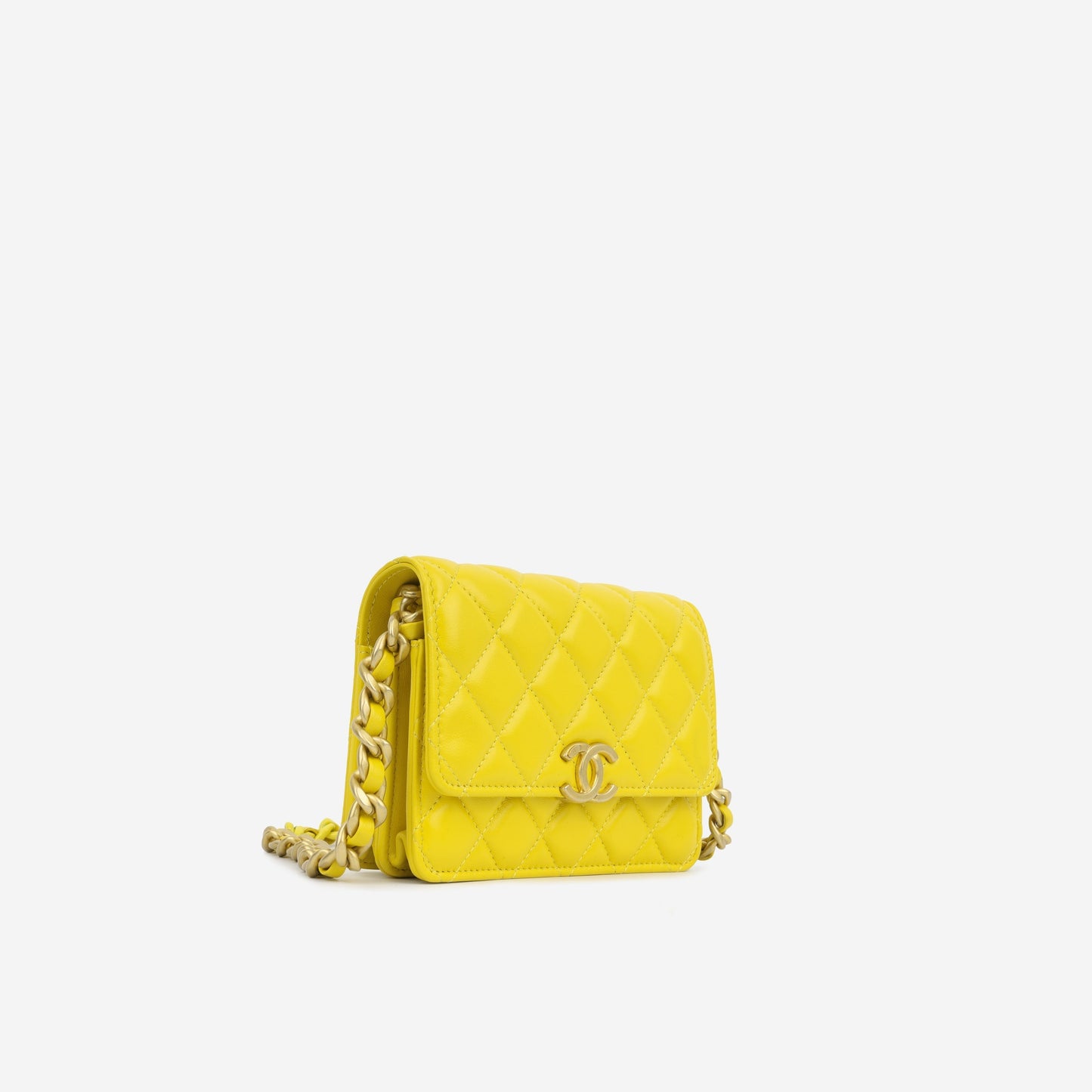 Chanel Seasonal Lacquer Chain Flap - Yellow