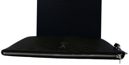Saint Laurent Monogram Leather Black Clutch