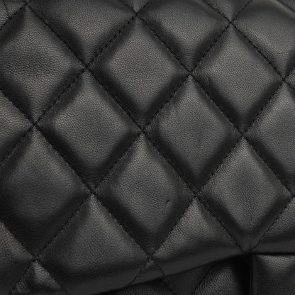 Chanel Classic Flap Lambskin Black Shoulder Bag Style 19