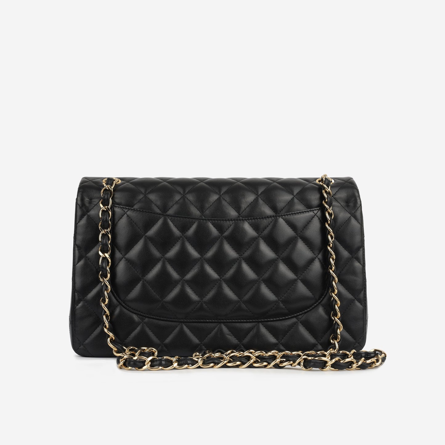 Chanel Classic Flap Lambskin Black Shoulder Bag Style 19