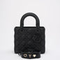 Christian Dior Lady Dior Small Matte Black Tonal Bag 2021