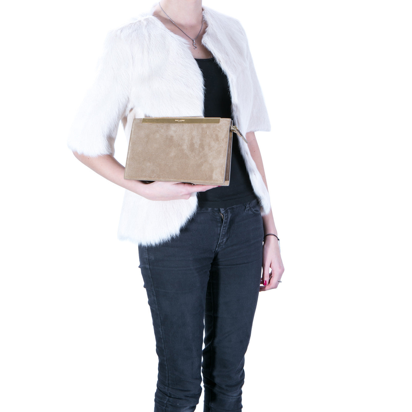 Saint Laurent Luxury Leather Red Clutch Style 8