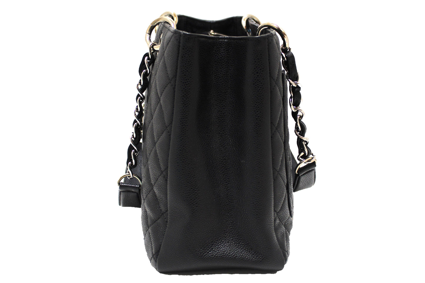 Chanel Quilted Caviar Leather Black Tote Style 3
