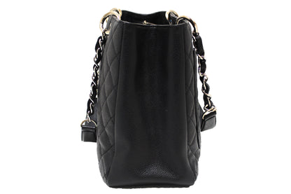 Chanel Quilted Caviar Leather Black Tote Style 3