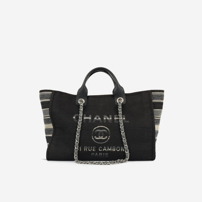 Chanel Cambon Calfskin Black Tote Bag Calfskin