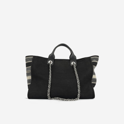 Chanel Cambon Calfskin Black Tote Bag Calfskin