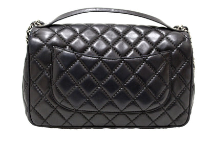 Chanel Black Quilted Lambskin Easy Carry Jumbo Flap Bag