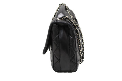 Chanel Black Quilted Lambskin Easy Carry Jumbo Flap Bag
