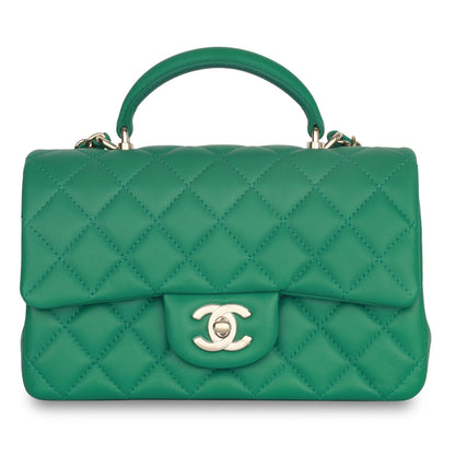 Chanel Classic Flap Lambskin Gold Shoulder Bag Style 72
