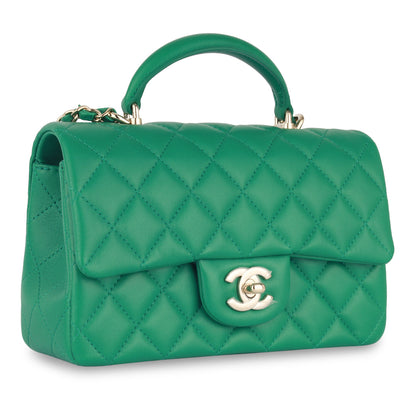 Chanel Classic Flap Lambskin Gold Shoulder Bag Style 72