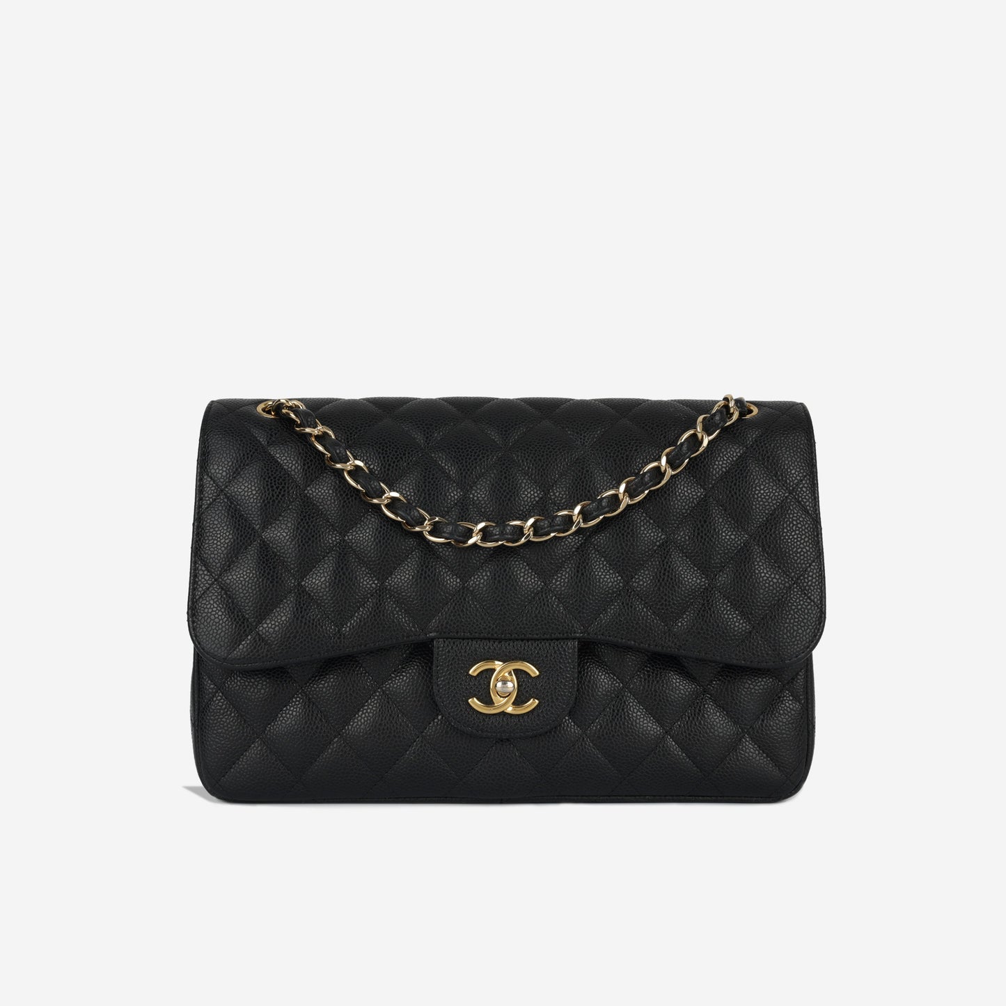 Chanel Classic Flap Lambskin Black Shoulder Bag Style 30
