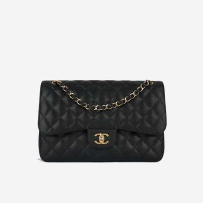 Chanel Classic Flap Lambskin Black Shoulder Bag Style 30