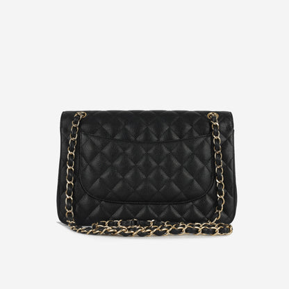 Chanel Classic Flap Lambskin Black Shoulder Bag Style 30