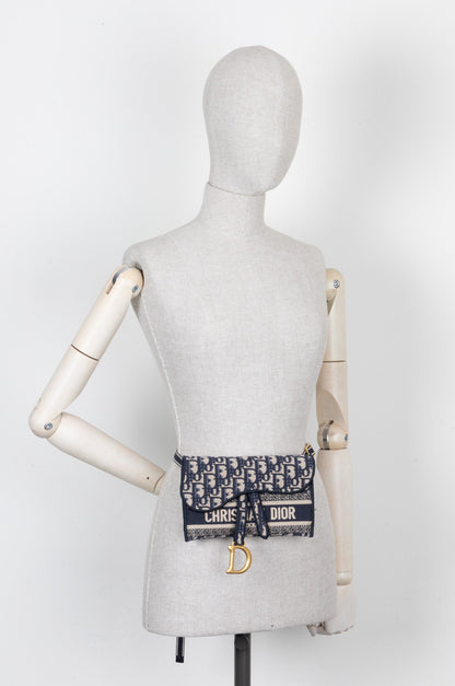 Christian Dior Saddle Belt Pouch Oblique Canvas