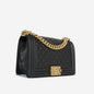 Chanel Boy Bag Lambskin Black Shoulder Bag Style 25