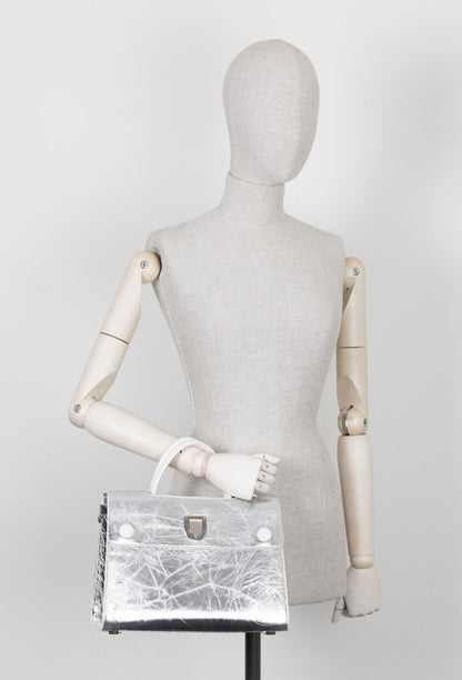 Christian Dior Medium Diorever Tote Leather Silver