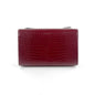 Saint Laurent Medium Kate Crocodile Embossed Burgundy