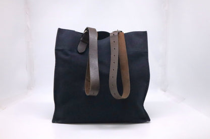 Hermes Etriviere Tote In Navy Blue Canvas