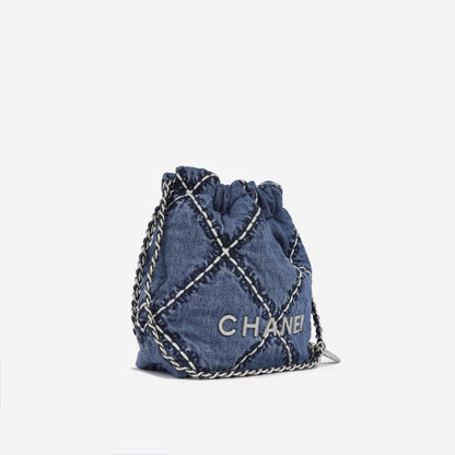 Chanel Chanel 22 Calfskin Silver Shoulder Bag