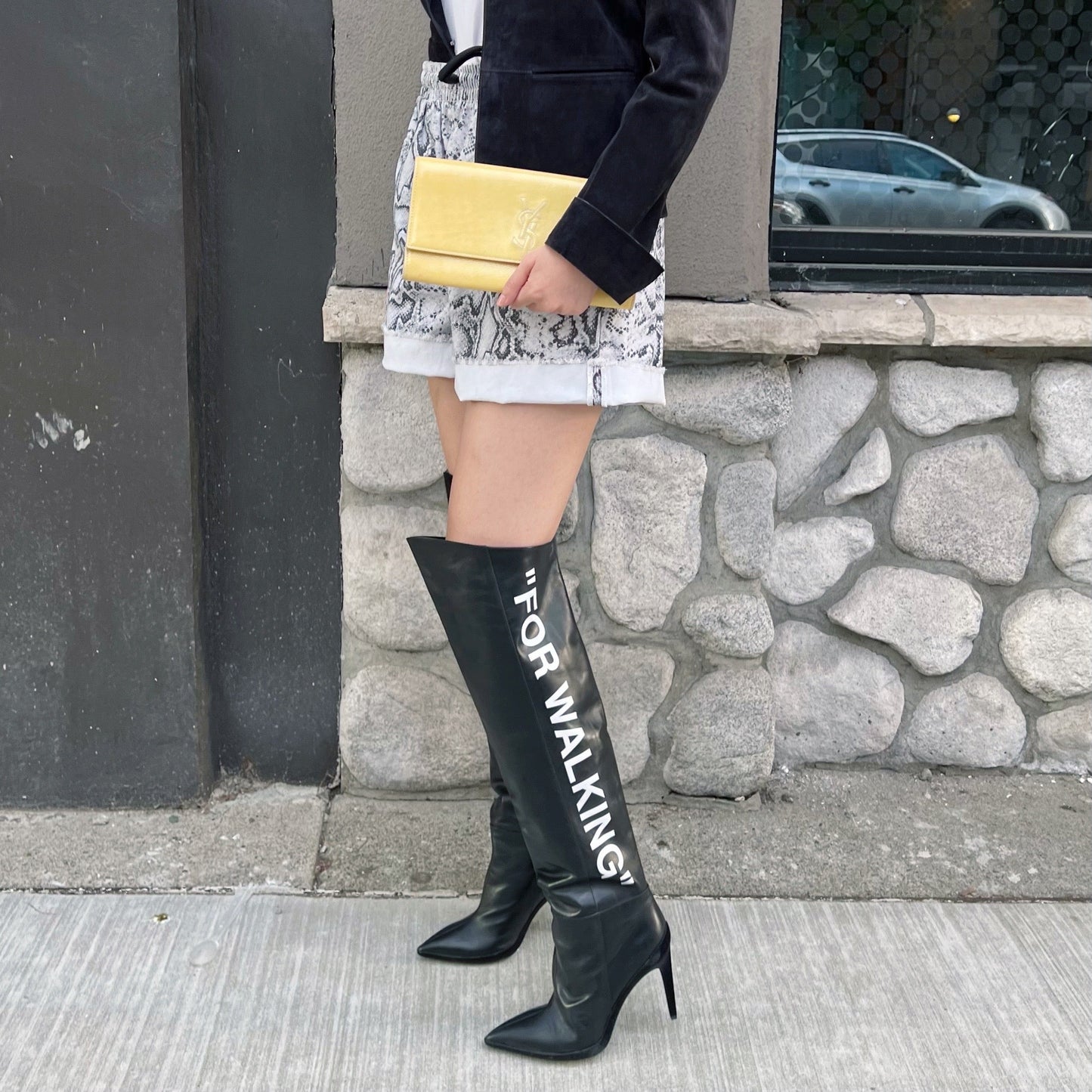 Yves Saint Laurent Yellow Leather Clutch Tws Pop