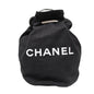 Chanel Black Logo Canvas Big Drawstring Cosmetic Bag