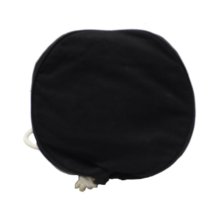 Chanel Black Logo Canvas Big Drawstring Cosmetic Bag