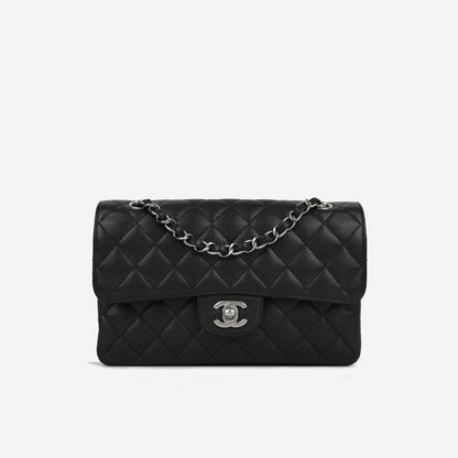 Chanel Classic Flap Lambskin Black Shoulder Bag Style 252