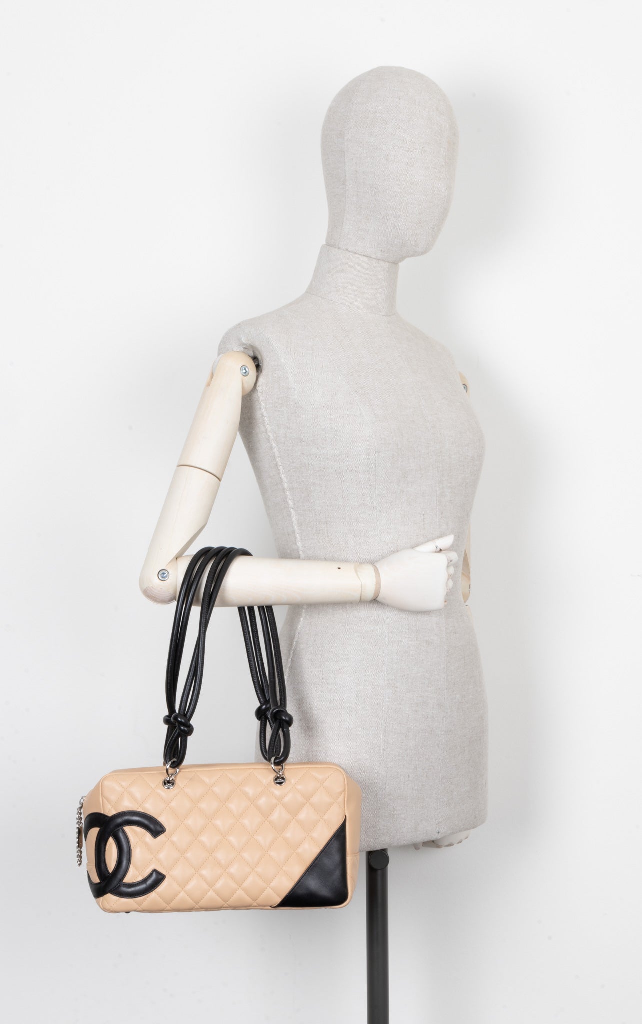 Chanel Cambon Bowling Bag Beige