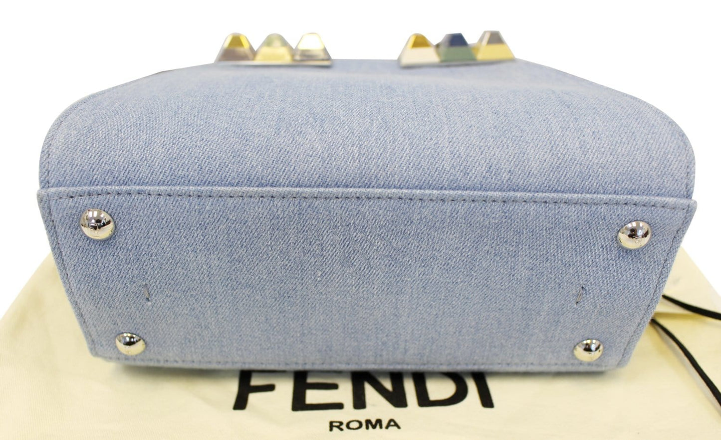 Fendi Tote Leather Red Tote Bag Style 20