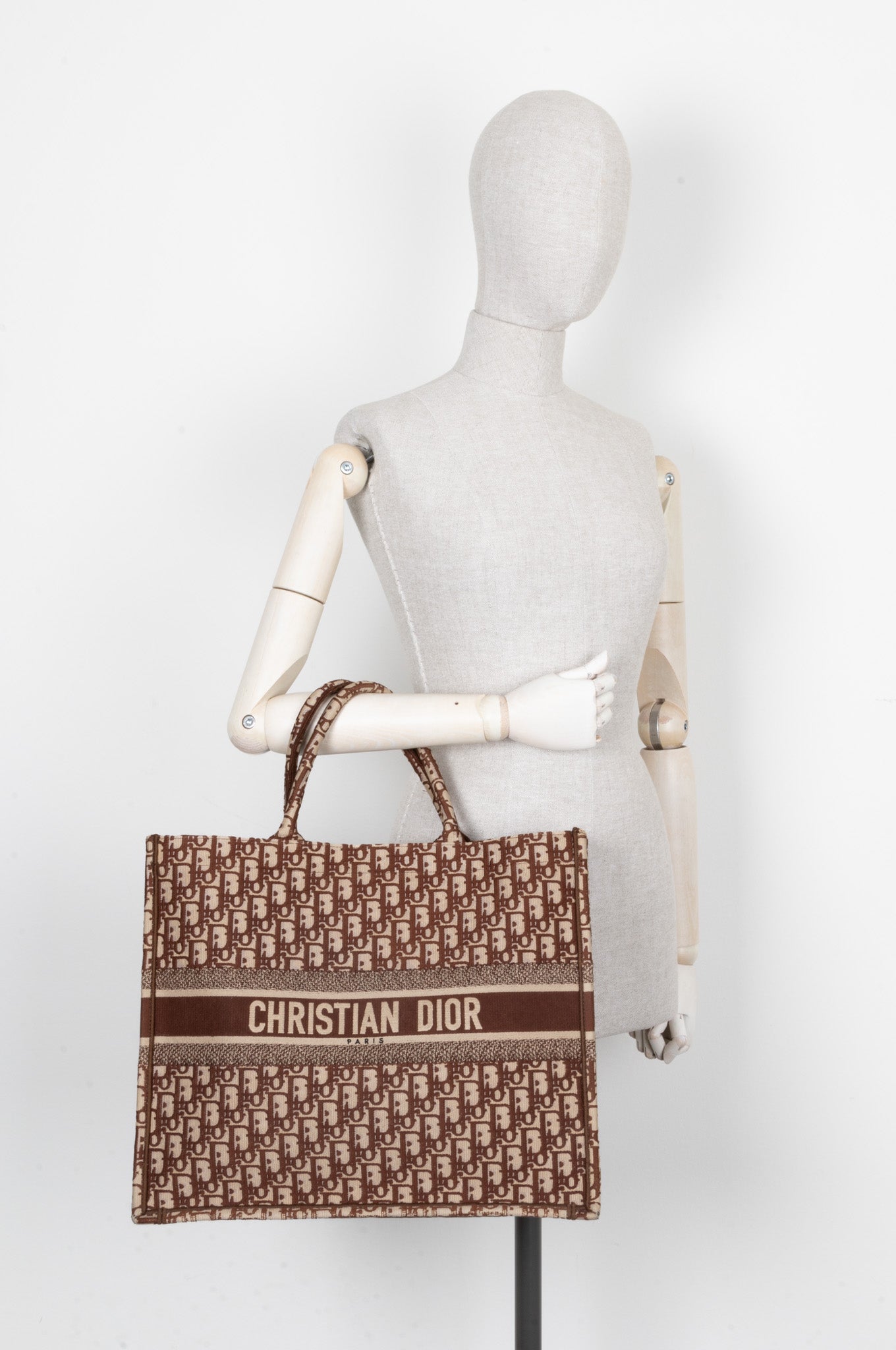 Christian Dior Book Tote Medium Oblique Brown