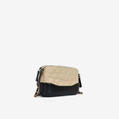 Chanel Gabrielle Lambskin Black Shoulder Bag Lambskin