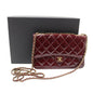 Chanel Burgundy Patent Leather Wallet on Chain WOC Messenger Bag