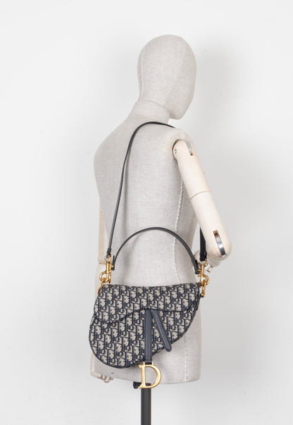 Christian Dior Saddle Bag Oblique Blue