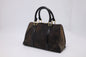 Dior Boston Bag in Brown Nylon and Black Patent Leather