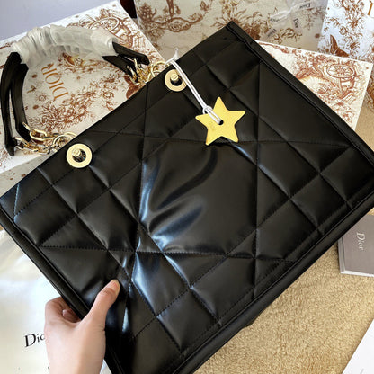 Dior Chain Leather Tote Bag