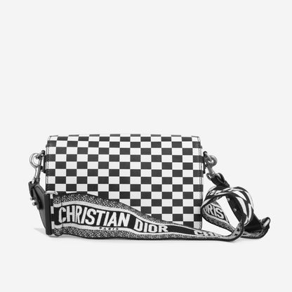 Dior Lou Leather Canvas Crossbody Bag