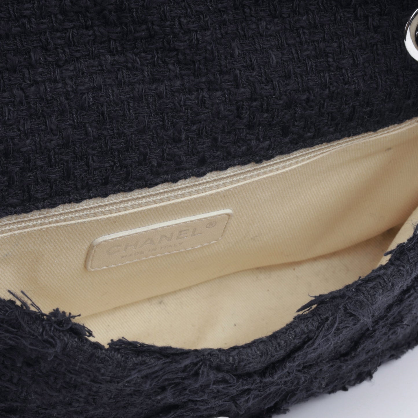 Chanel Classic Flap Tweed Black Shoulder Bag Style 3
