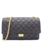 Chanel Black Quilted Crinkled Leather 226 Classic Reissue 2.55 Flap Bag