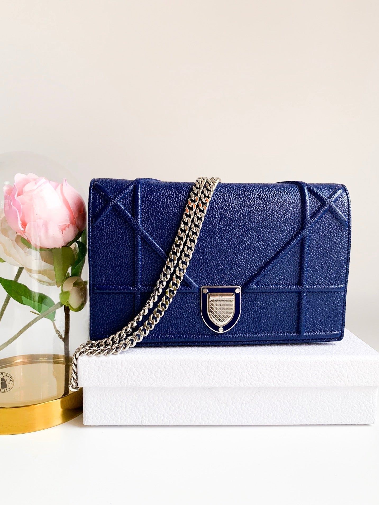 Saint Laurent Chain Leather Crossbody Bag