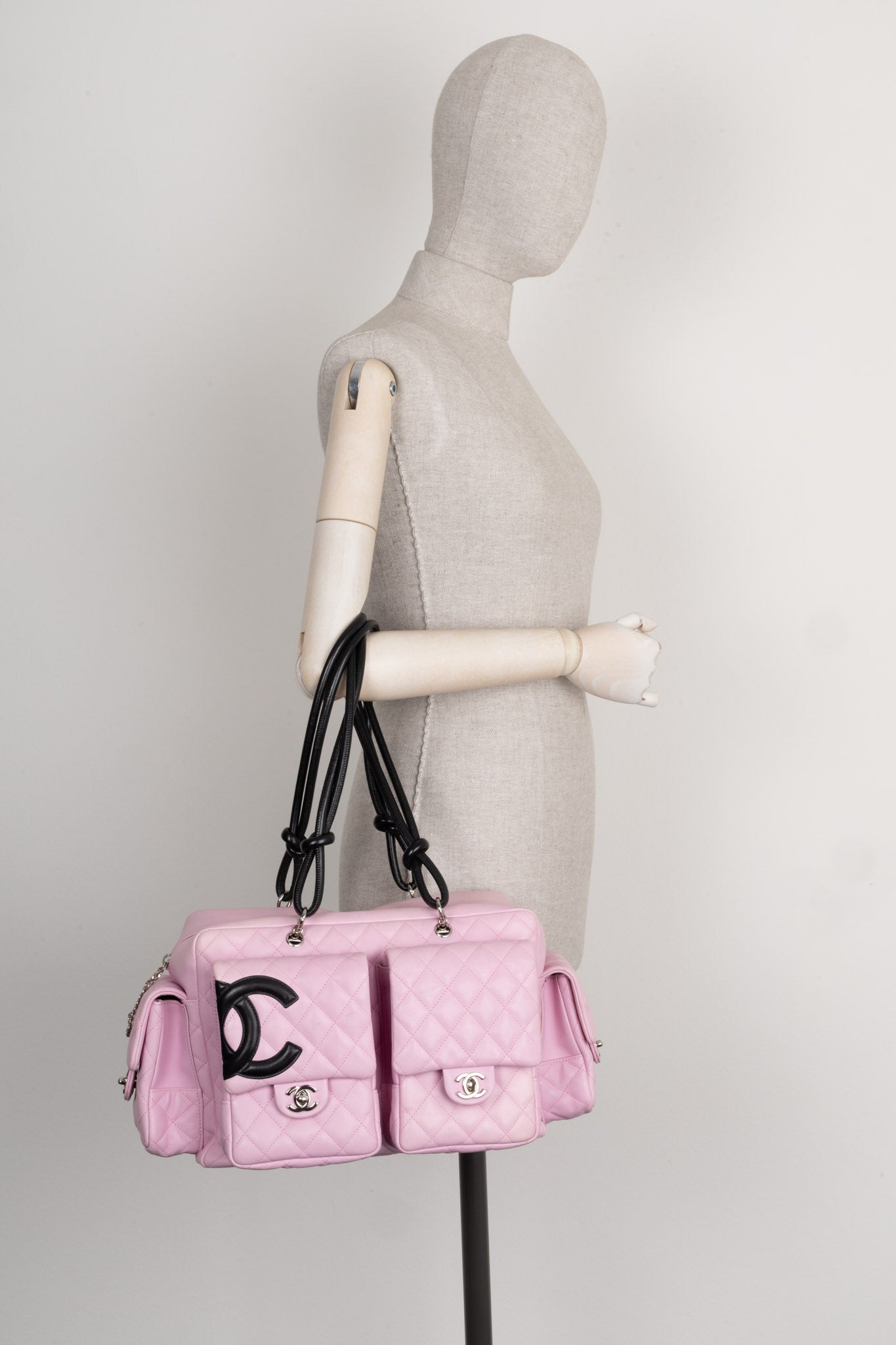 Chanel Cambon Multipocket Reporter Bag Pink