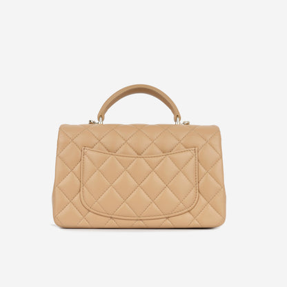 Chanel Classic Flap Lambskin Gold Shoulder Bag Style 104