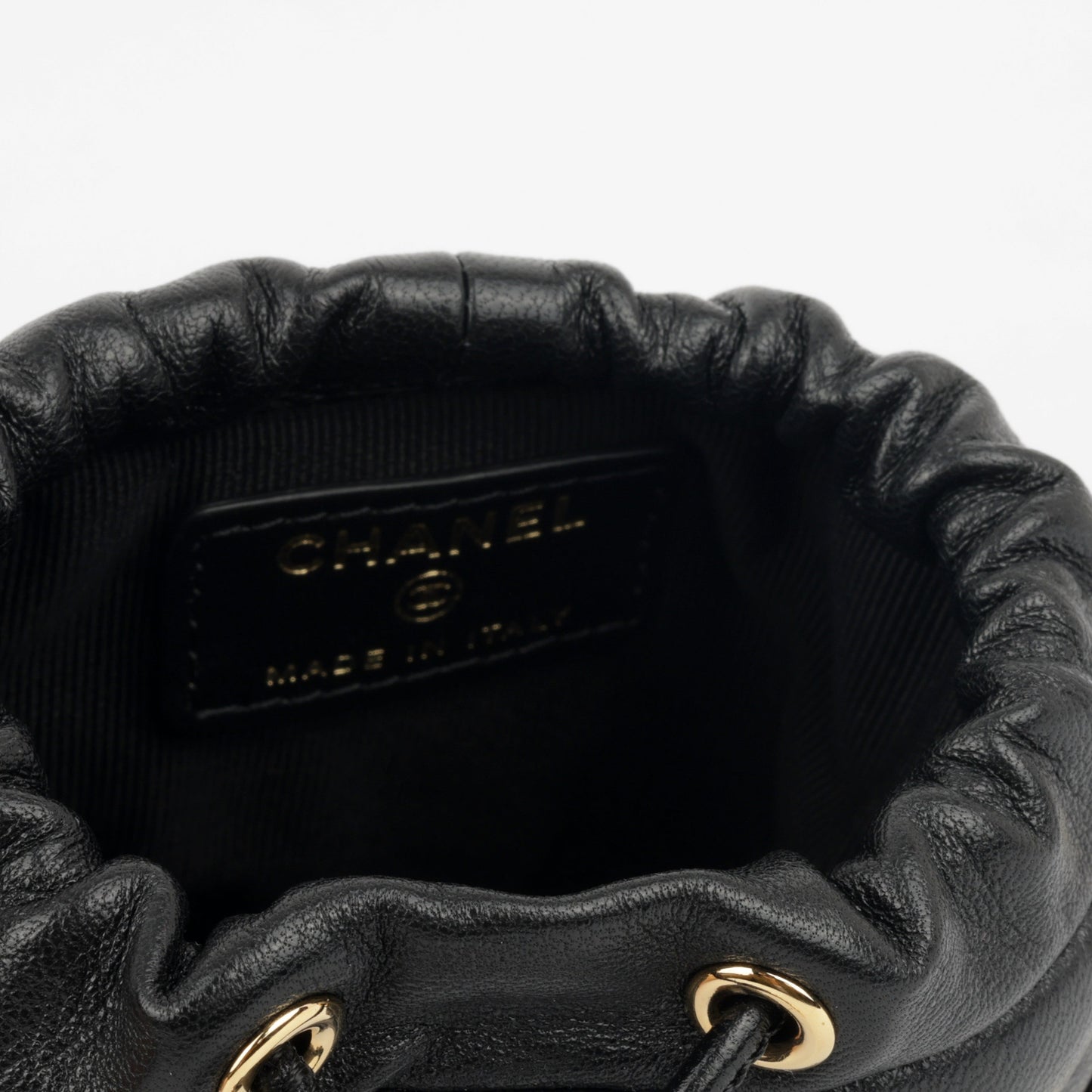 Chanel Micro Bucket Bag On Chain