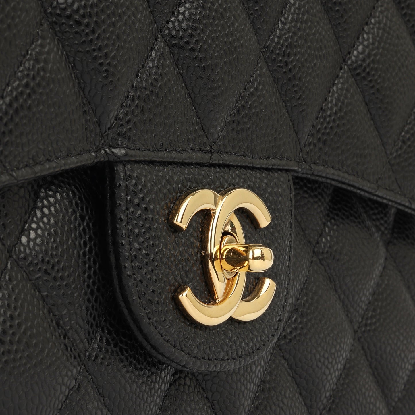 Chanel Classic Flap Lambskin Black Shoulder Bag Style 91
