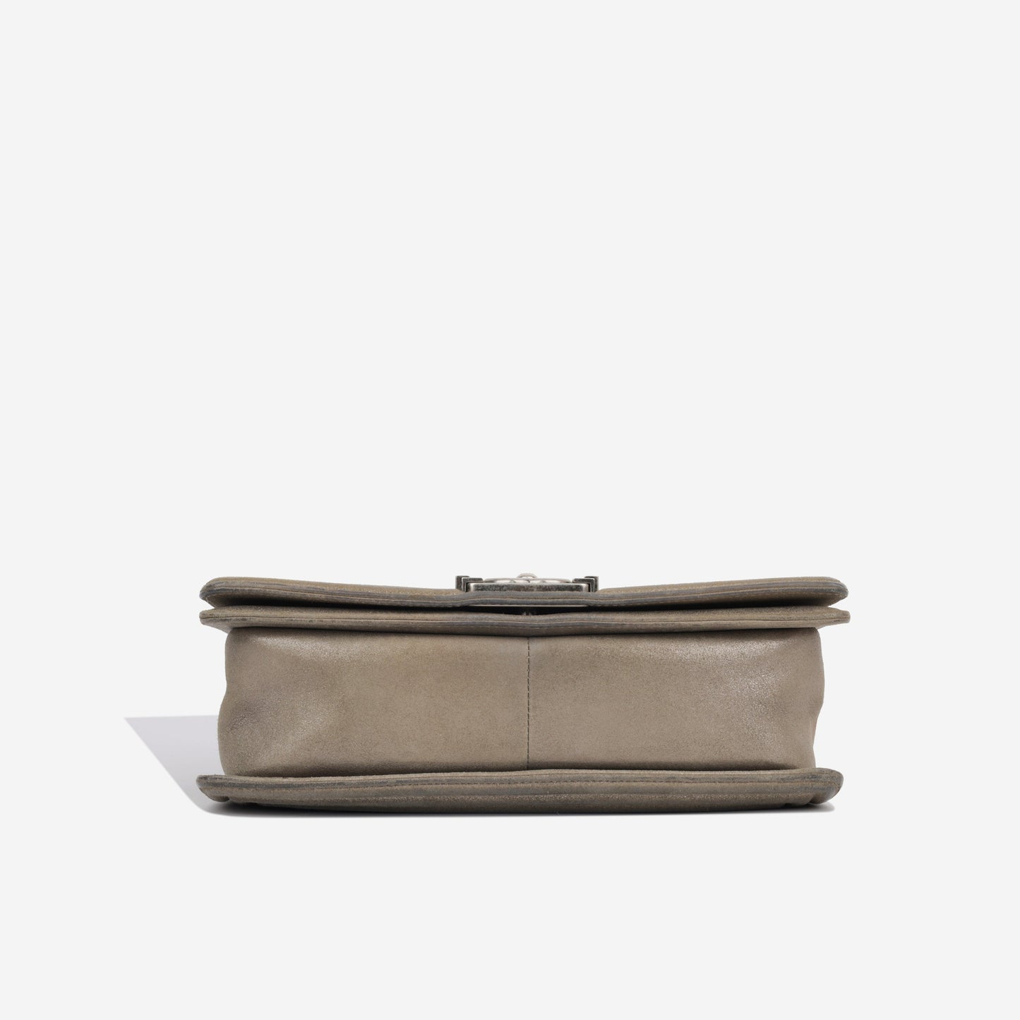 Chanel Boy Bag Lambskin Grey Shoulder Bag