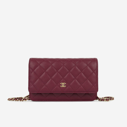 Chanel Wallet On Chain Caviar Gold Crossbody Caviar