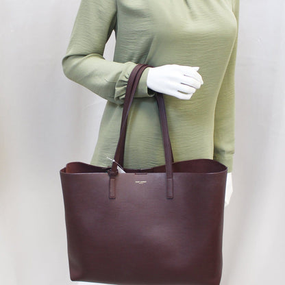 Yves Saint Laurent Black Leather East West Shopping Tote Bag