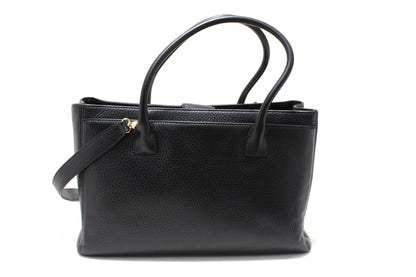 Chanel Black Calfskin Cerf Executive Shopper Shoulder Tote Bag