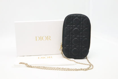 Dior Call In Dior Phone Case Bag in Black Cannage Leather