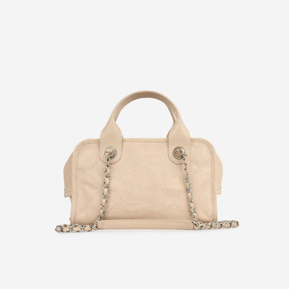 Chanel Deauville Lambskin Black Tote Bag
